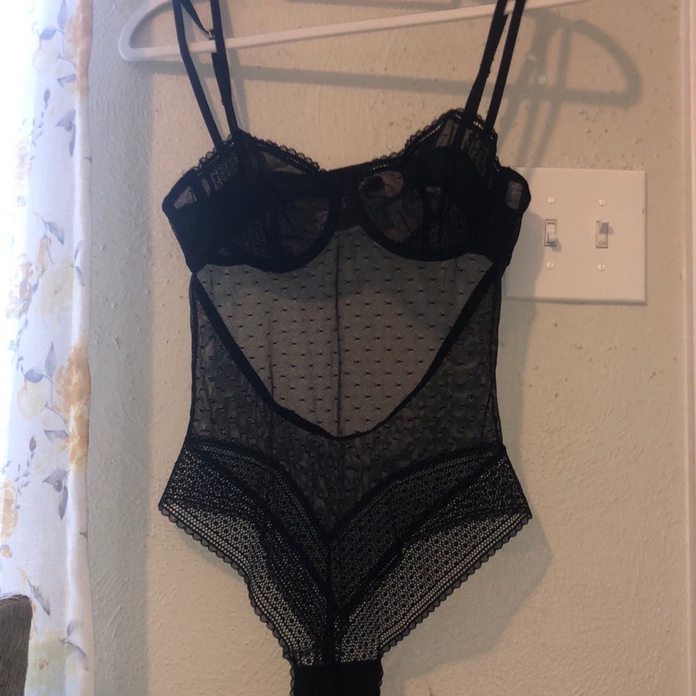 Black sheer teddy from Victoria secret